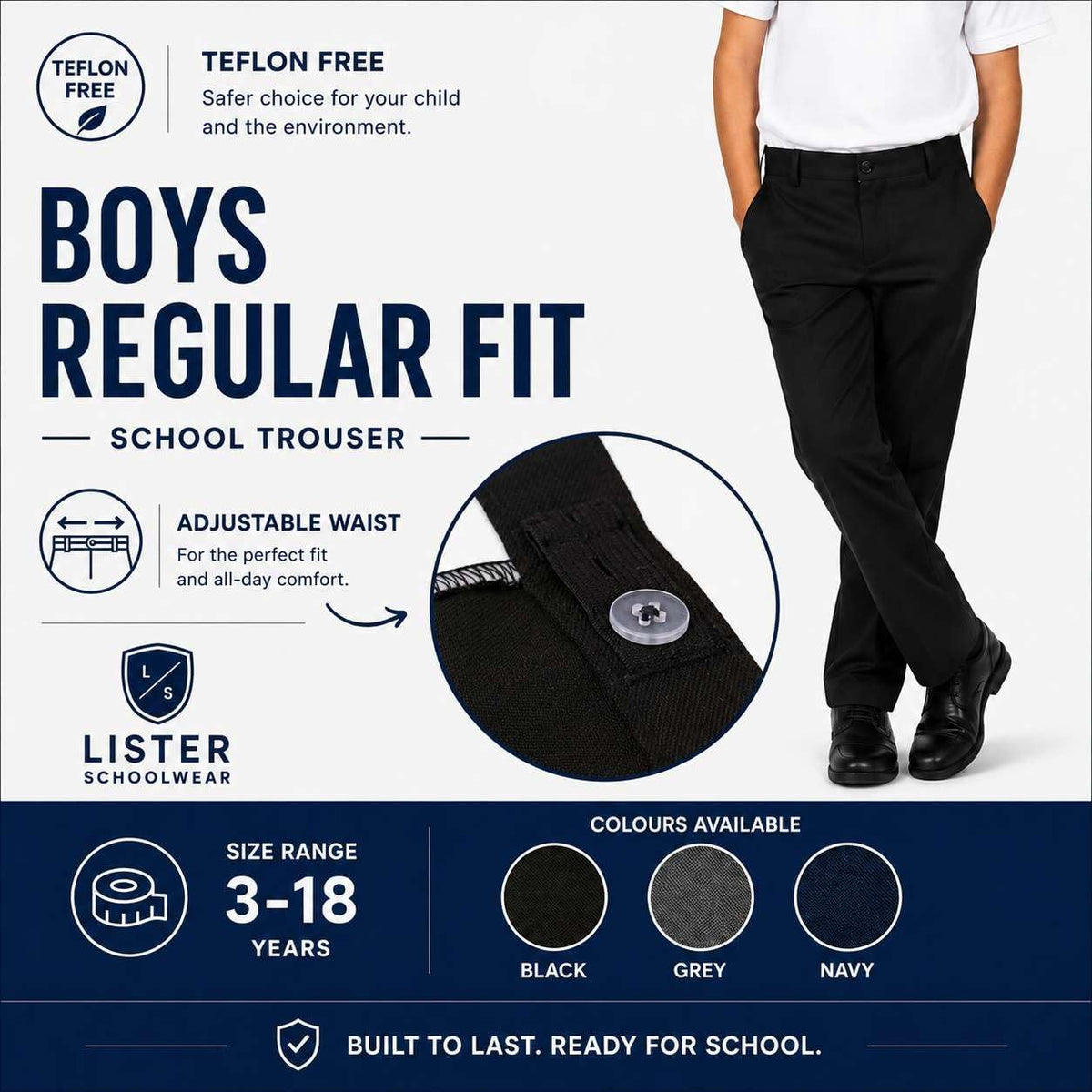 Boys School Trousers