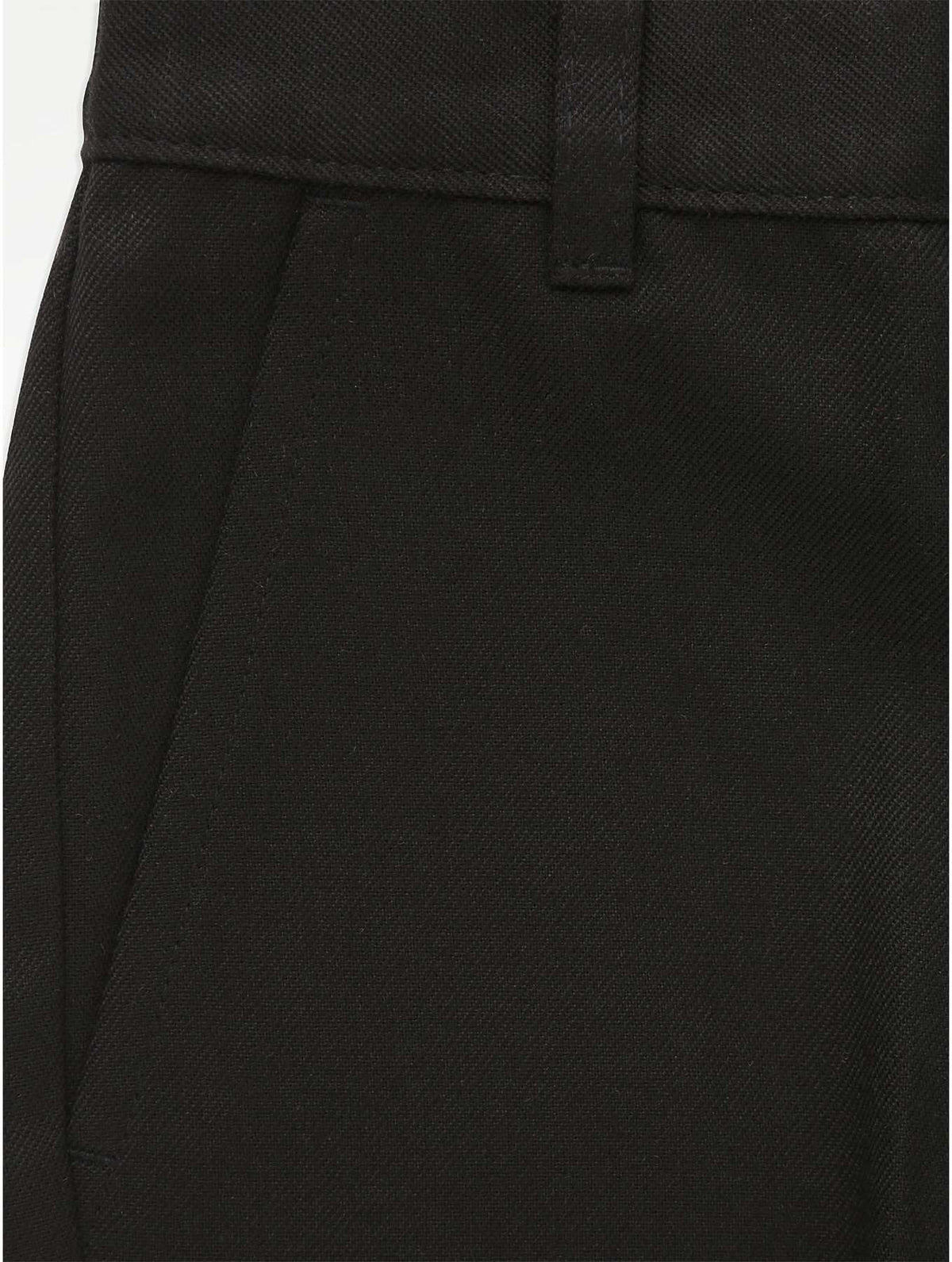 2PK Boys Adjustable Waist Regular Fit School Trousers Black Charcoal Grey Navy Blue 3-18 Years