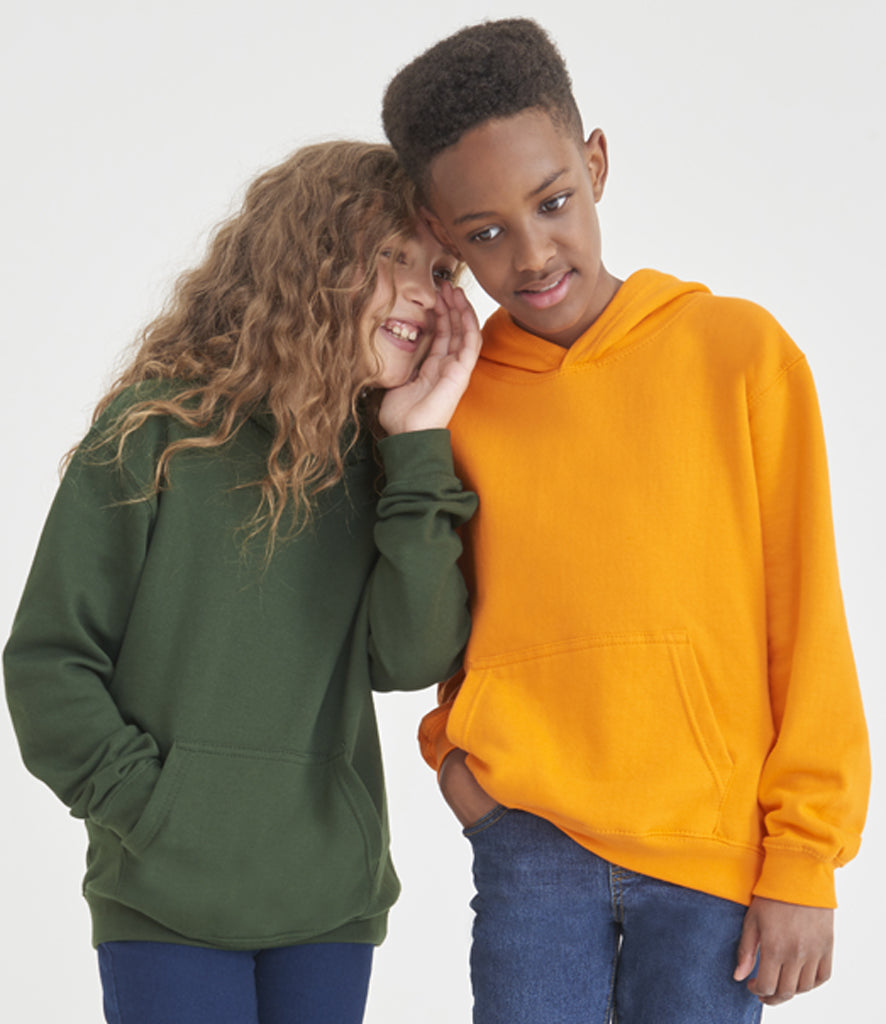 Kids' plain fleece pullover hoodie