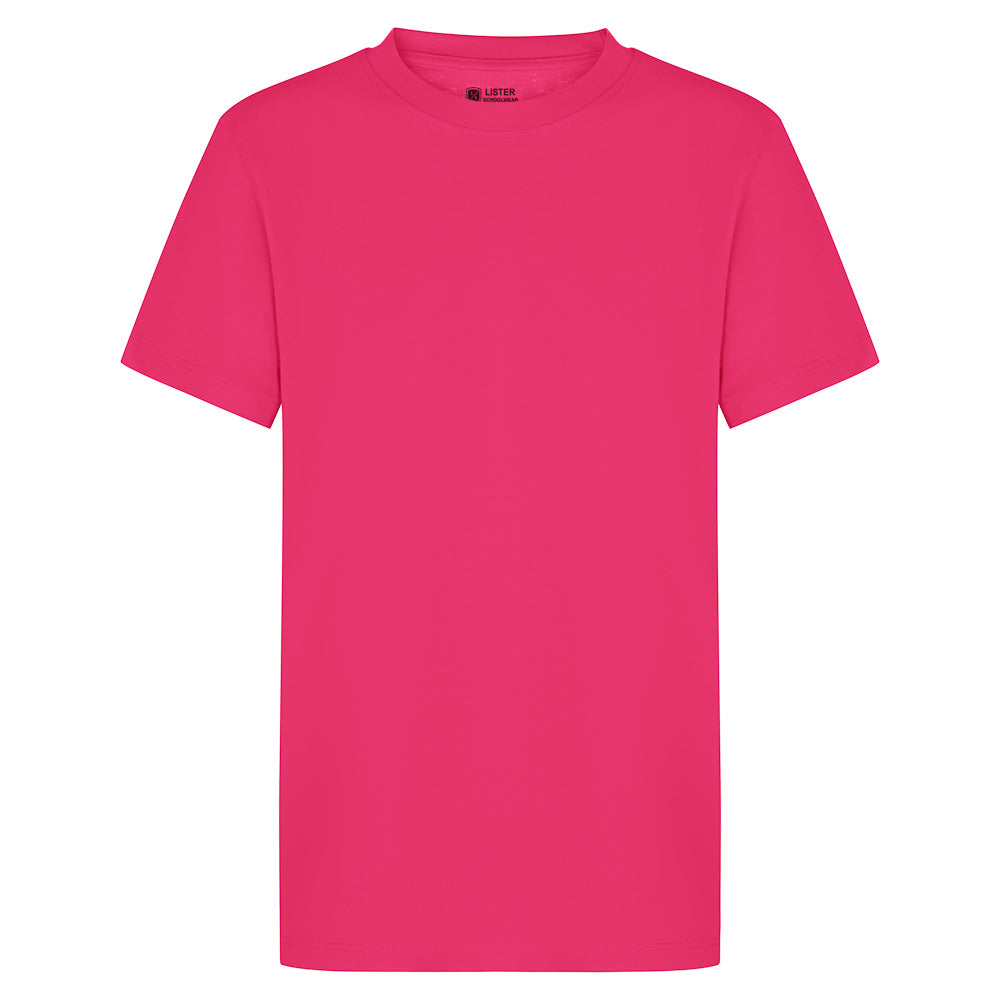 Hot Pink Kids T-Shirt Short Sleeve 100% Cotton