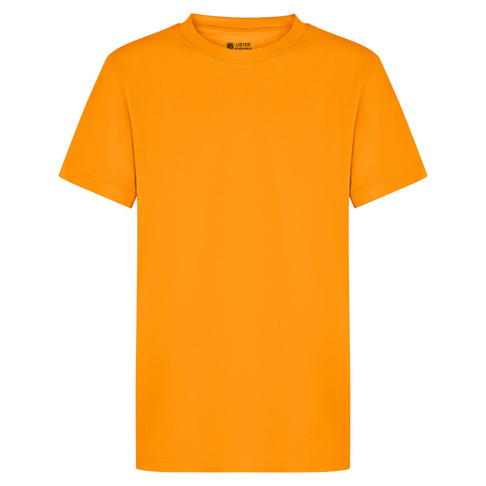 Sunflower yellow plain short-sleeve cotton kids' T-shirt