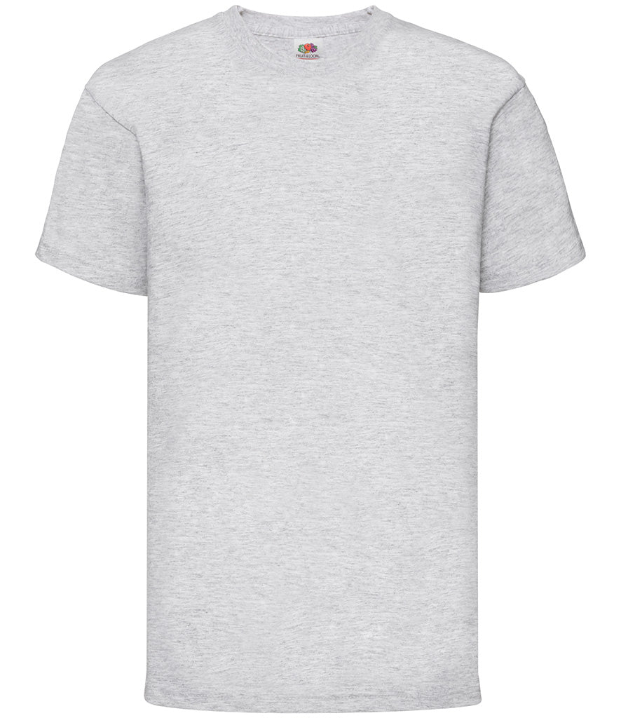 Heather grey plain short-sleeve cotton kids' T-shirt
