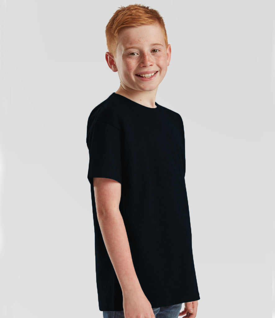 Black plain short-sleeve cotton kids' T-shirt