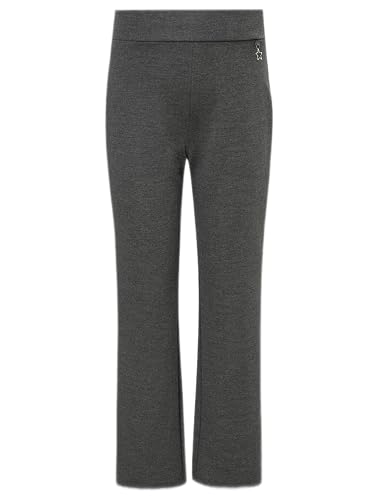 Girls' jersey school trousers in black, slim leg