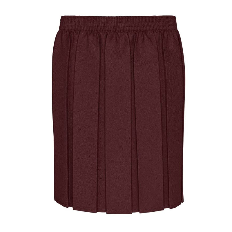 Box Pleated Elasticated School Skirt