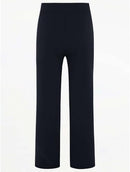 Pack of 2 - Ladies Jersey Trousers Easy On Pull Up Slim Leg School Uniform UK 8-16