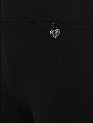 Girls Jersey School Trousers Pull Up Slim Leg School Uniform Heart Pendant Ages 3-18y