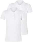 Listers Schoolwear Girls White School Polo Shirt Age 3-16 100% Cotton School Plain P.E.