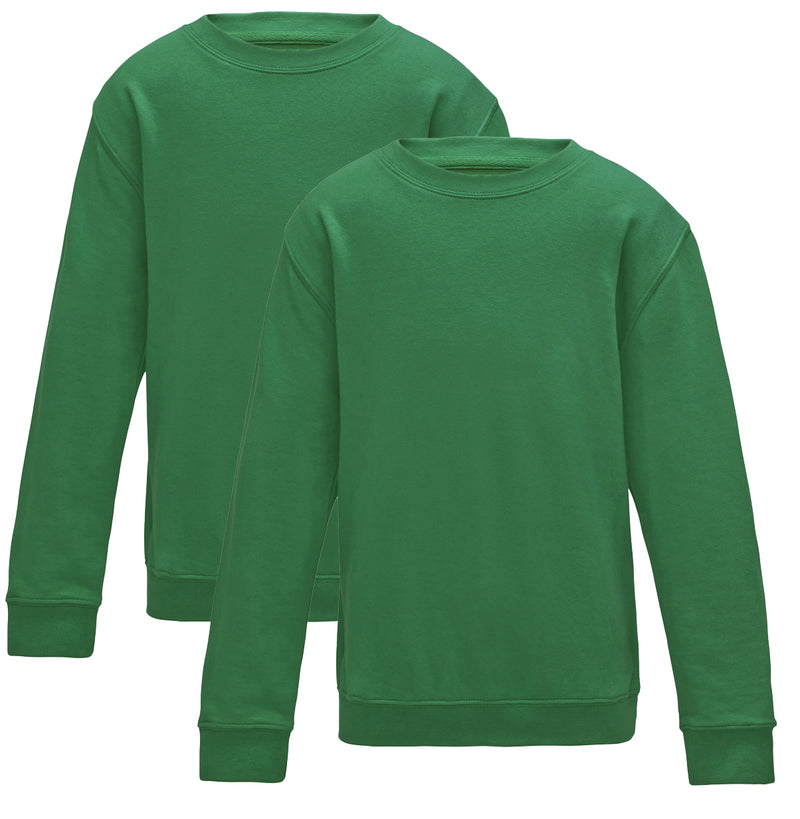 Kelly Green Scool Crew Neck Sweatshirt - Main Image