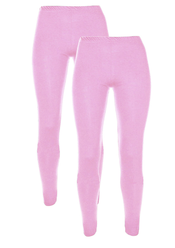Light Pink Plain Leggings