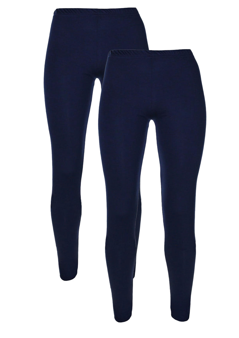 Navy Plain Leggings
