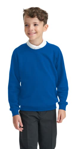 Boys Girls Unisex School Crew Neck Jumper Round Neck Fleece Sweatshirt Uniform Ages 3-16 Years