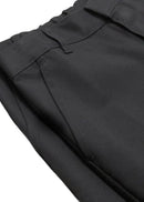 2PK Boys Slim Fit Slim Leg School Trousers Adjustable Waist Black Grey 2-18 Years