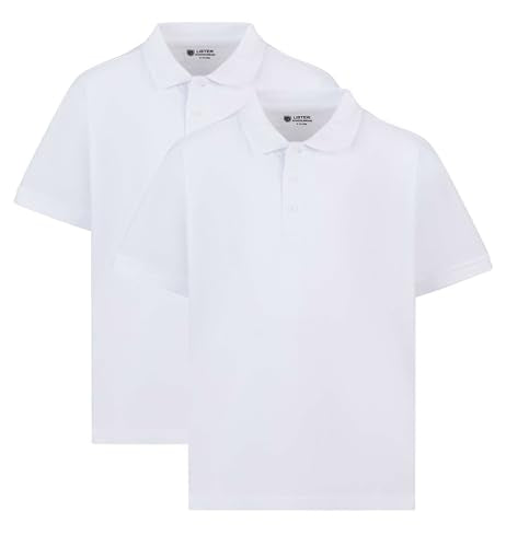 White 100% Cotton Polo Shirt Short Sleeve
