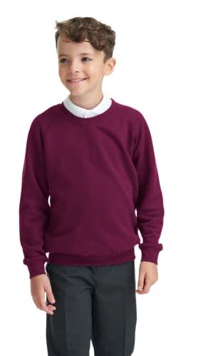 Boys Girls Unisex School Crew Neck Jumper Round Neck Fleece Sweatshirt Uniform Ages 3-16 Years