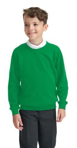 Boys Girls Unisex School Crew Neck Jumper Round Neck Fleece Sweatshirt Uniform Ages 3-16 Years