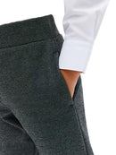 Pack of 2 - Girls Jersey School Trousers Pull Up Slim Leg School Uniform Butterfly Pendant Ages 3-16y