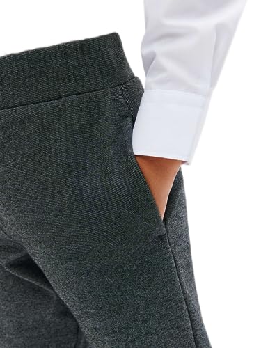 Pack of 2 - Girls Jersey School Trousers Pull Up Slim Leg School Uniform Butterfly Pendant Ages 3-16y