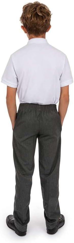 Boys Fully Elasticated Pull-On School Trousers