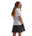 (Twinpack) Girls Plain School Shirt Blouse Short Sleeve Easy Care Ages 3-16y