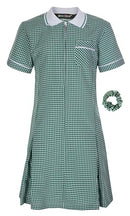 Girl's School Uniform Pleated Gingham Summer Dress + Hair Bobble Age 3 4 5 6 7 8 9 10 11 12 13 14 15 16 17 18 Years