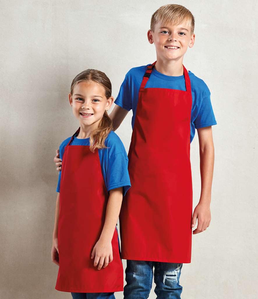 Listers Schoolwear Kids School Apron Cotton Bib Style With Front Pocket - Arts Crafts Baking Design Tech - White Black Cream Navy