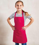 Listers Schoolwear Kids School Apron Cotton Bib Style With Front Pocket - Arts Crafts Baking Design Tech - White Black Cream Navy