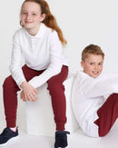 Listers Schoolwear Age 3-16 White 100% Cotton School Plain Polo Shirt Long Sleeve Childrens Boys Girls P.E.