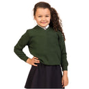 Ages 3-16 Boys Girls Unisex School Sweater V Neck Fleece Sweatshirt Uniform Black Navy