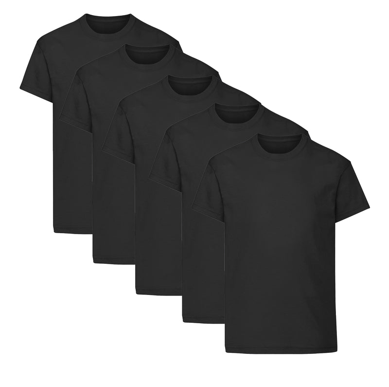 Black Kids T-Shirt Short Sleeve 100% Cotton