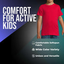 Ages 1-15 Kids Plain Blank T-Shirt Tee Shirt 100% Cotton Boys Girls Childrens Softspun Unisex School Uniform P.E. Gym