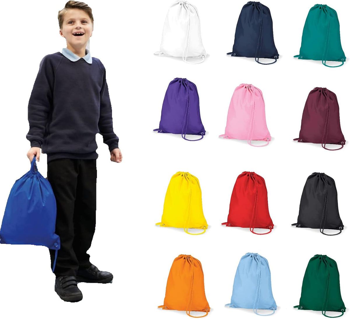 School PE Drawstring Gym Bag