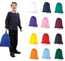 Boys Girls Gym School PE Sports Swim Drawstring Bag Navy Maroon Black Bottle Green Royal Blue Red 20+ Colors