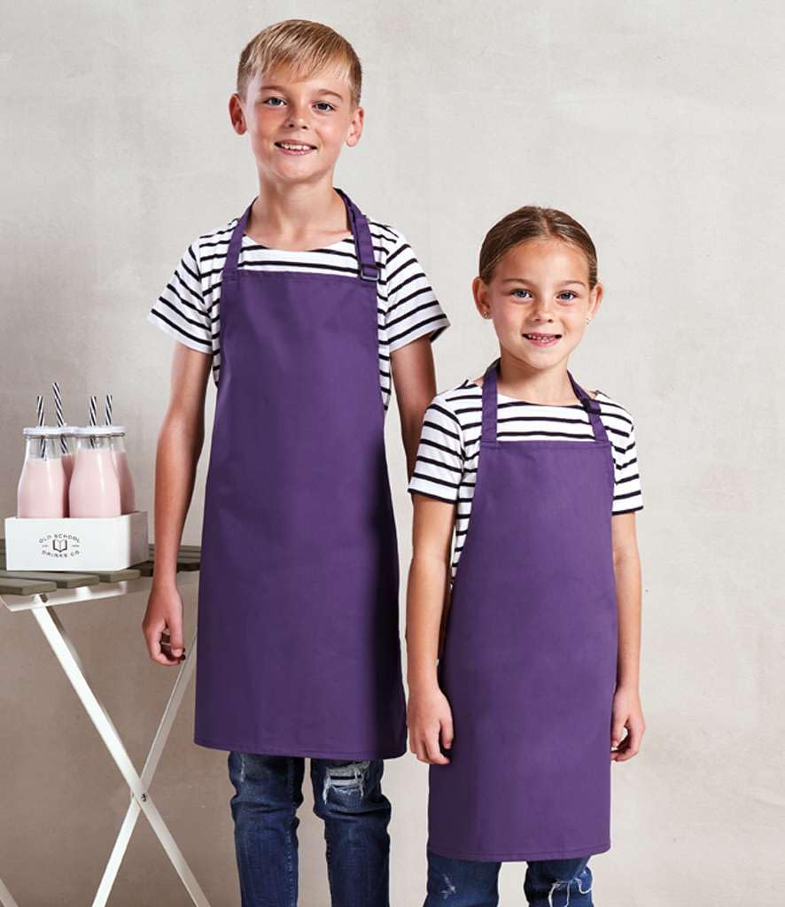 Listers Schoolwear Kids School Apron Cotton Bib Style With Front Pocket - Arts Crafts Baking Design Tech - White Black Cream Navy