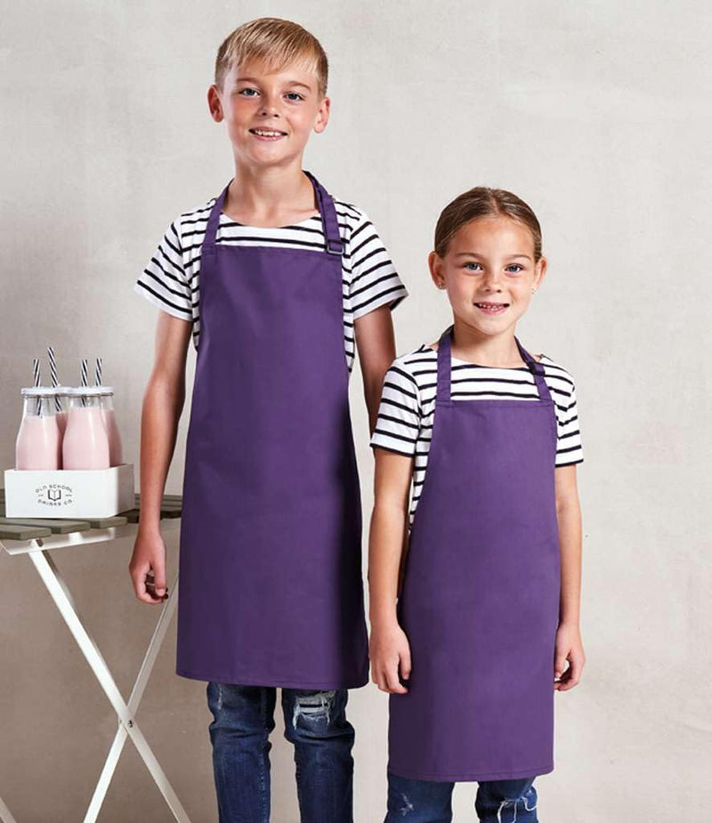 Listers Schoolwear Kids School Apron Cotton Bib Style With Front Pocket - Arts Crafts Baking Design Tech - White Black Cream Navy