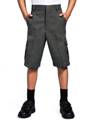 Integriti Schoolwear Boys School Cargo Shorts Smart Uniform Age 2-13 Years Black Grey Teflon Stain Resistant