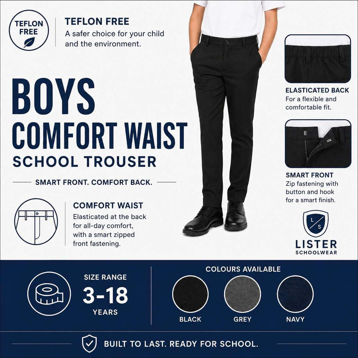 Boys School Trousers