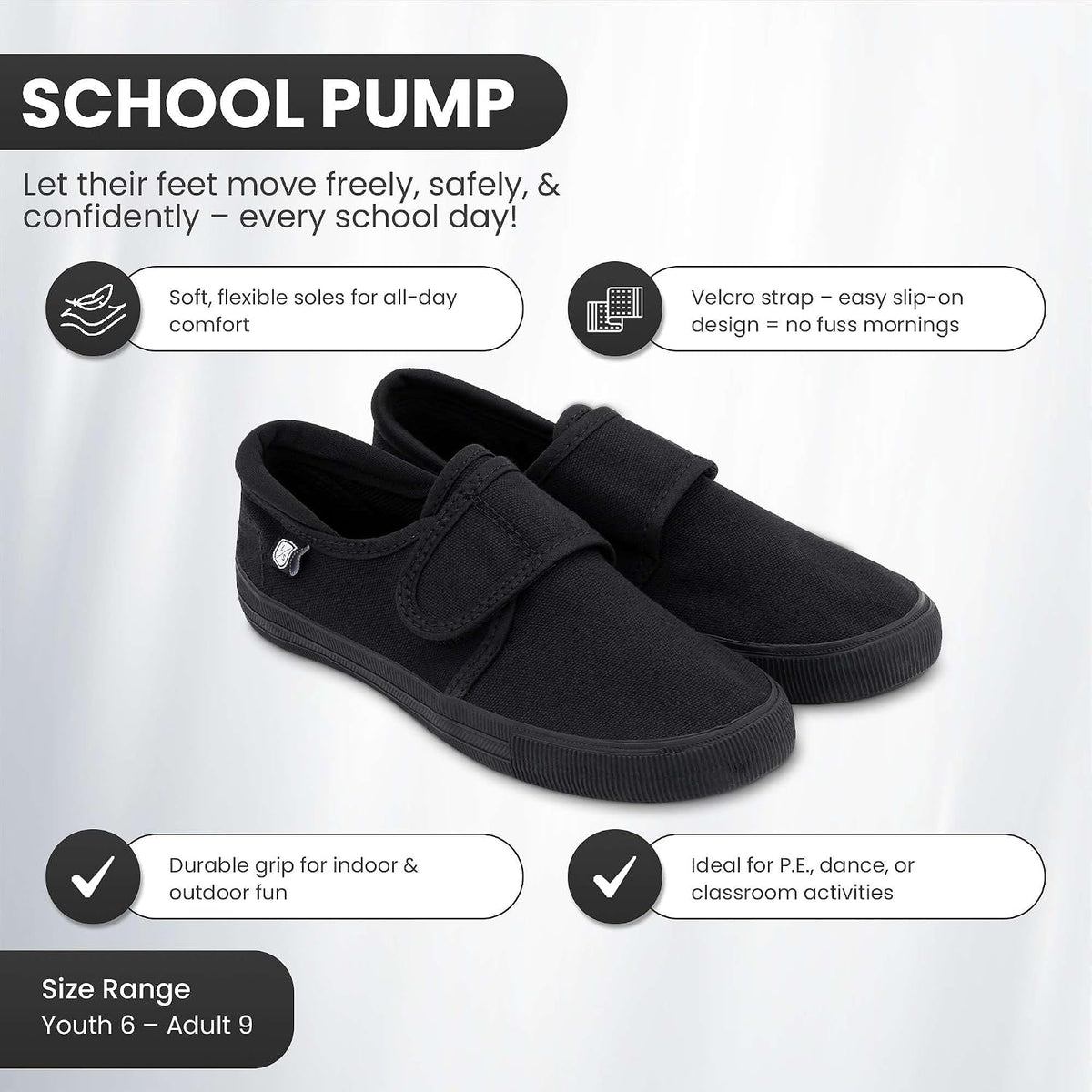 Boys Girls School PE Pumps