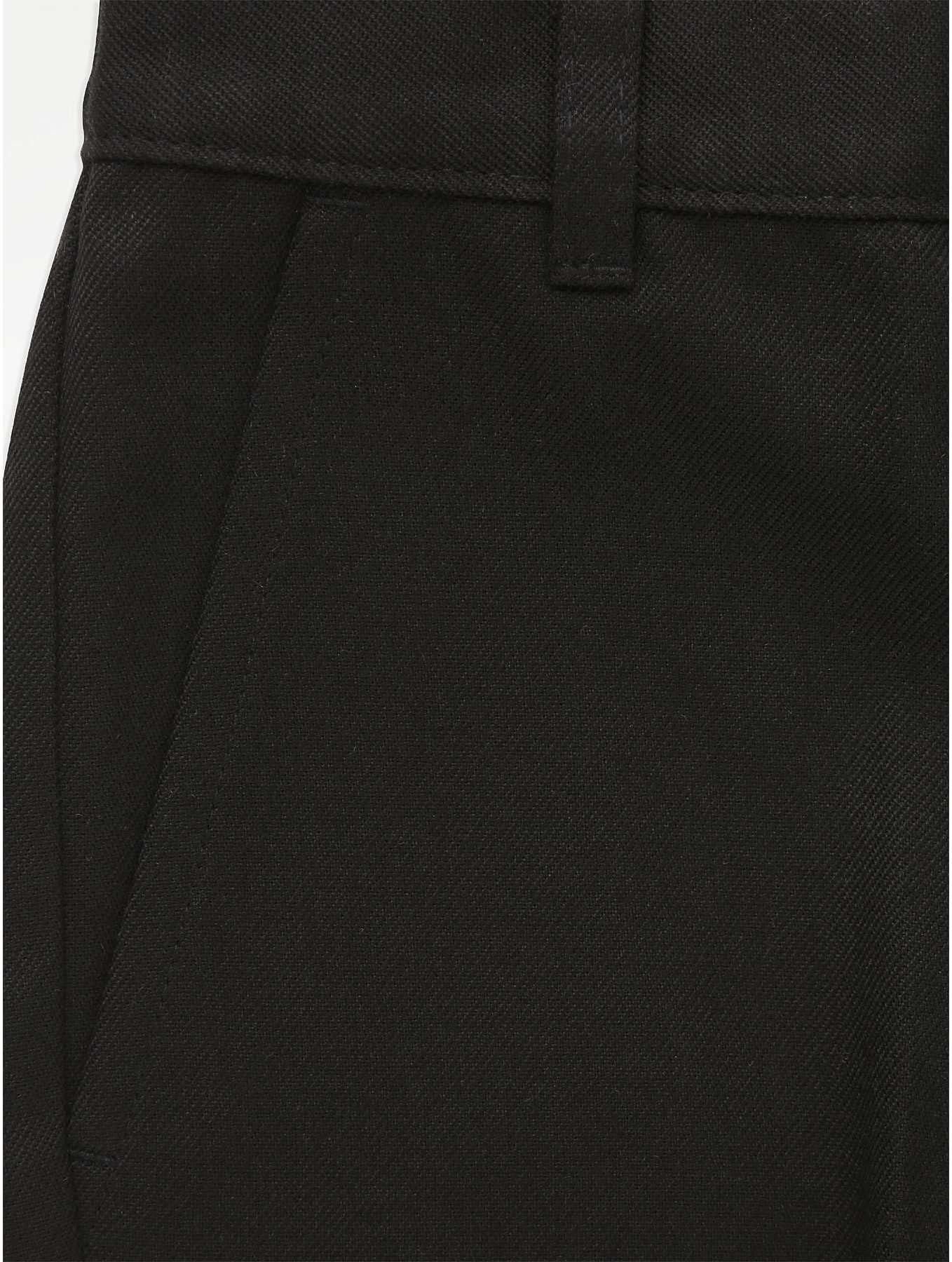 2PK Boys Adjustable Waist Regular Fit School Trousers Black Charcoal Grey Navy Blue 3-18 Years