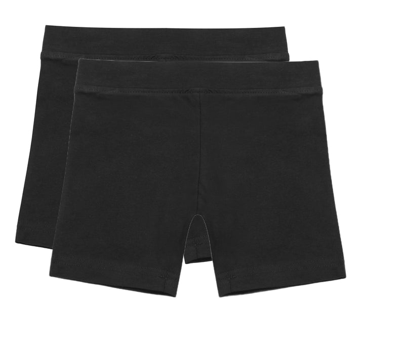Shorts De Modestie Fille Listers - 100% Coton - Pour Danse, Jeu, École - Taille 4-16 Ans - Noir