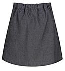 Ages 4-13 Girls School Skirt Adjustable Waist Black Grey Pleated