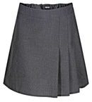 Ages 4-13 Girls School Skirt Adjustable Waist Black Grey Pleated