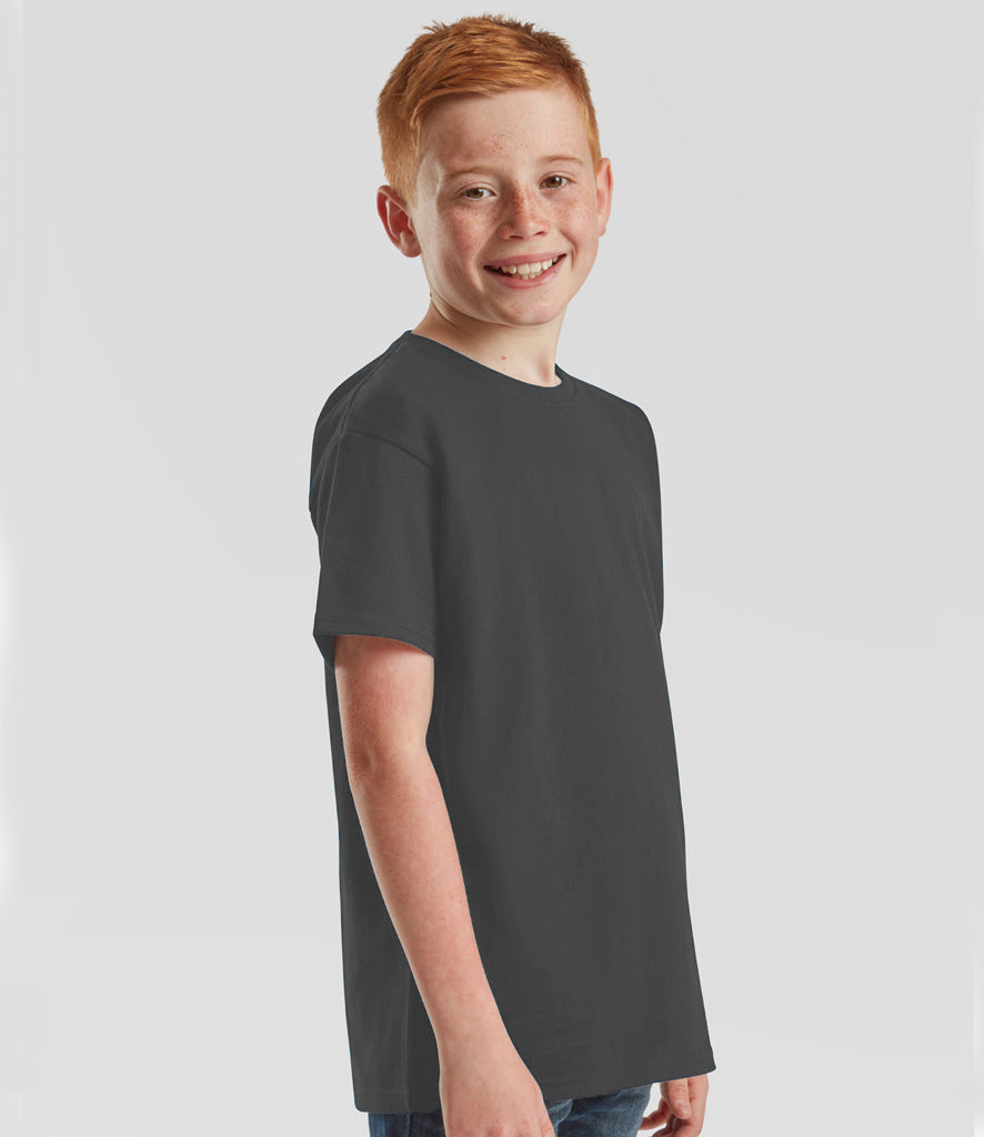 Charcoal grey plain short-sleeve cotton kids' T-shirt