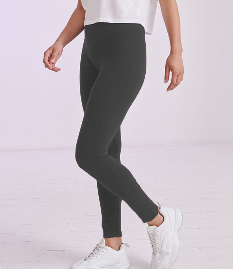 Girls Leggings Plain Full Length