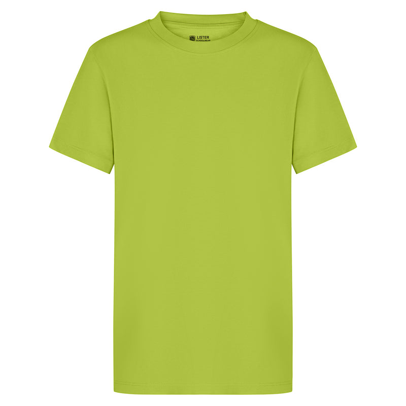 Lime Green Kids T-Shirt Short Sleeve 100% Cotton