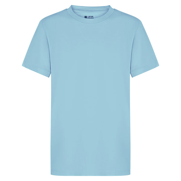 Sky Blue Kids Plain T-Shirt Short Sleeve 100% Cotton