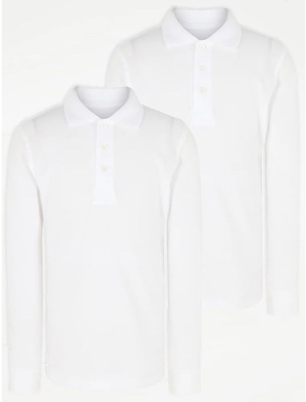 Polo Shirt Long Sleeve - White