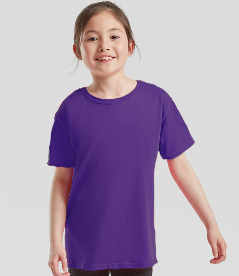 Purple Kids T-Shirt Short Sleeve 100% Cotton