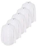 Boys White Long Sleeve School Shirt - Regular Fit