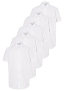 Boys White Short Sleeve School Shirt - Regular Fit